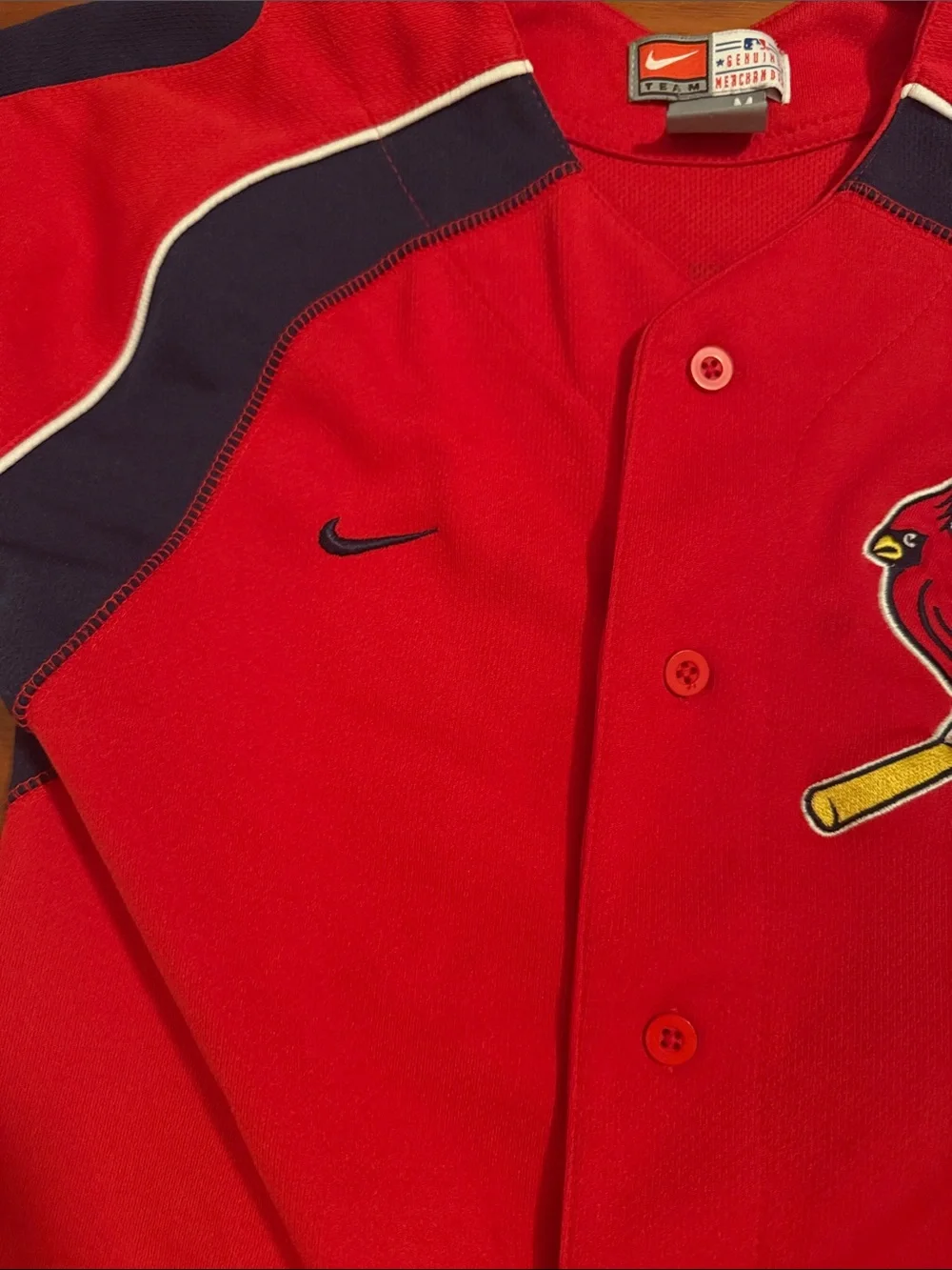 Glaus Nike Red and Navy St. Louis Cardinals Kids Baseball Jersey